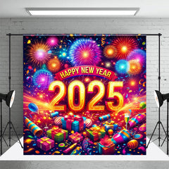 Lofaris Celebrate 2025 Happy New Year Colorful Photo Backdrop