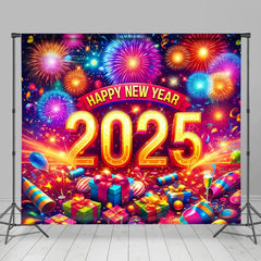 Lofaris Celebrate 2025 Happy New Year Colorful Photo Backdrop