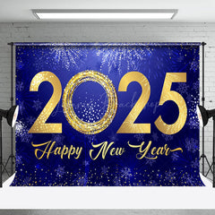 Lofaris Celebratory 2025 Golden New Year Greetings Backdrop