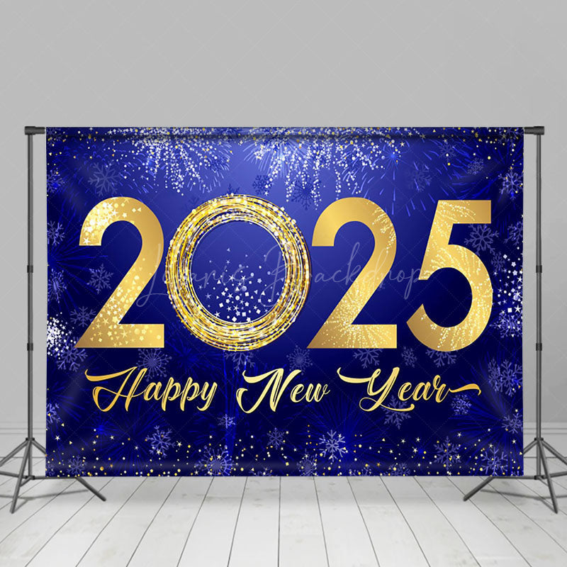 Lofaris Celebratory 2025 Golden New Year Greetings Backdrop