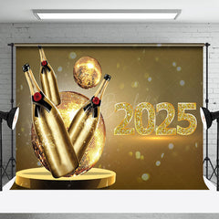 Lofaris Celebratory 2025 New Year Bowling Ribbon Backdrop