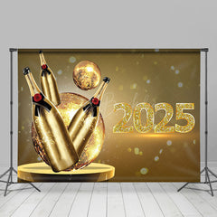 Lofaris Celebratory 2025 New Year Bowling Ribbon Backdrop