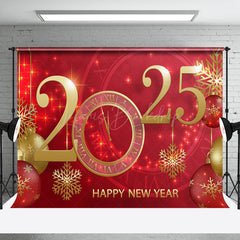 Lofaris Celebratory 2025 New Years Eve Midnight Clock Backdrop