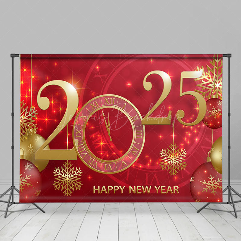 Lofaris Celebratory 2025 New Years Eve Midnight Clock Backdrop