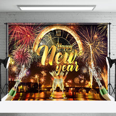 Lofaris Celebratory New Years Eve Clock Festive Backdrop