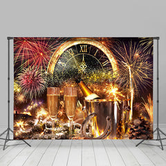 Lofaris Champagne Gold Sparkle New Year Celebration Backdrop