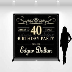 Lofaris Cheers To 40 Years Custom Birthday Party Backdrop