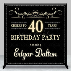 Lofaris Cheers To 40 Years Custom Birthday Party Backdrop