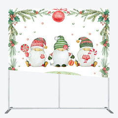 Lofaris Cherry Candy Gnome Xmas Birthday Pillow Case Backdrop