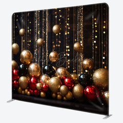 Lofaris Christmas Bauble Fabric Event Photo Booth Backdrop