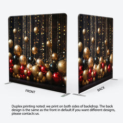 Lofaris Christmas Bauble Fabric Event Photo Booth Backdrop