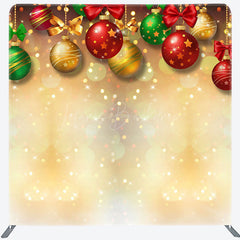 Lofaris Christmas Bells Bokeh Double-Sided Square Backdrop