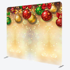 Lofaris Christmas Bells Bokeh Double-Sided Square Backdrop