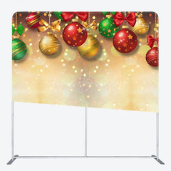 Lofaris Christmas Bells Bokeh Double-Sided Square Backdrop