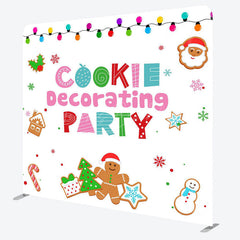 Lofaris Christmas Cookie Decorating Pillow Cover Backdrop