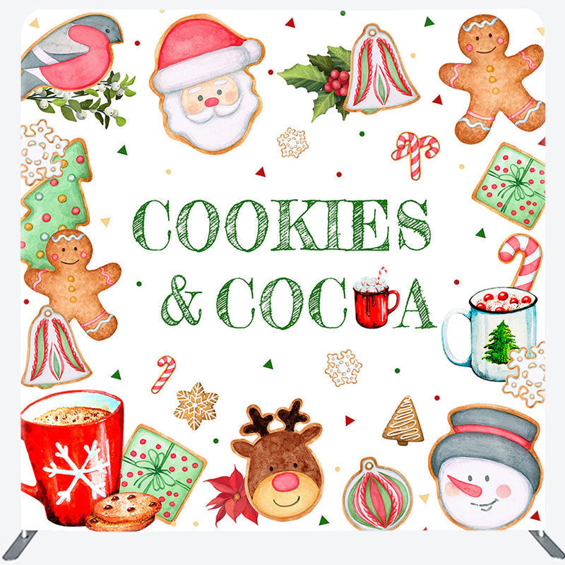 Lofaris Christmas Cookies And Cocoa Pillow Case Backdrop