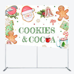 Lofaris Christmas Cookies And Cocoa Pillow Case Backdrop