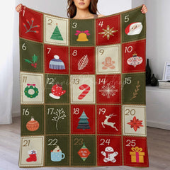 Lofaris Christmas Game Card Red Green Cute Custom Blanket