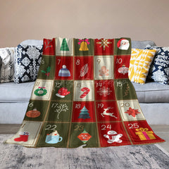 Lofaris Christmas Game Card Red Green Cute Custom Blanket