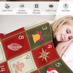 Lofaris Christmas Game Card Red Green Cute Custom Blanket