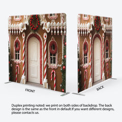 Lofaris Christmas Gingerbread House Photo Fabric Backdrop