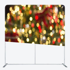 Lofaris Christmas Light Bokeh Square Arch Fabric Backdrop