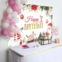 Lofaris Christmas Snowman Desserts Happy Birthday Backdrop