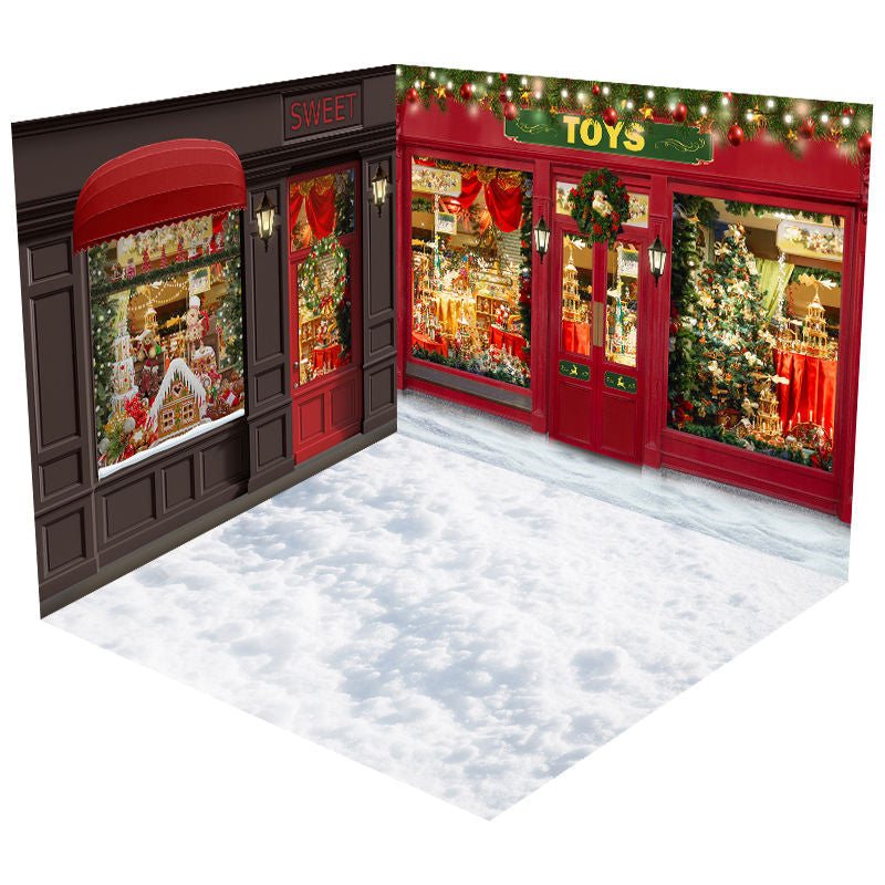 Lofaris Christmas Street Toys Sweet Store Winter Room Set