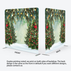 Lofaris Christmas Tree Light Double-Sided Square Backdrop