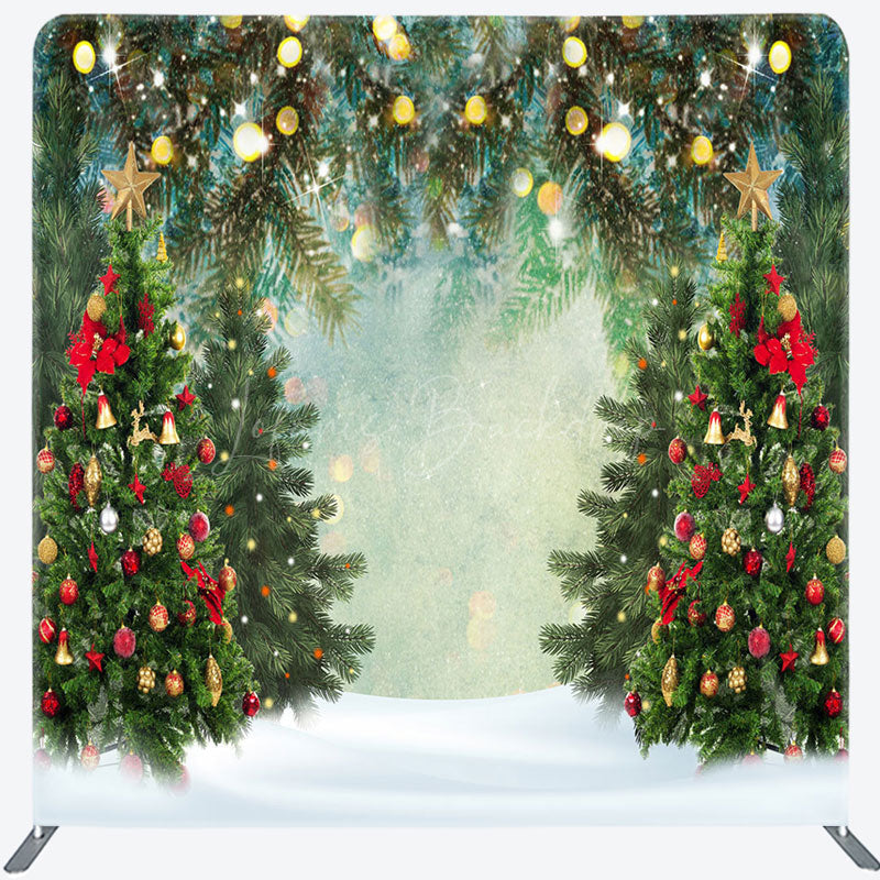 Lofaris Christmas Tree Light Double-Sided Square Backdrop