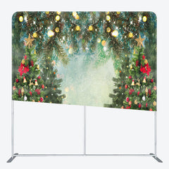 Lofaris Christmas Tree Light Double-Sided Square Backdrop