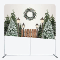 Lofaris Christmas Tree Winter Garden Tension Fabric Backdrop