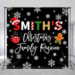 Lofaris Christmas Vibe Custom Name Family Reunion Backdrop