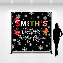 Lofaris Christmas Vibe Custom Name Family Reunion Backdrop