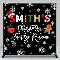 Lofaris Christmas Vibe Custom Name Family Reunion Backdrop