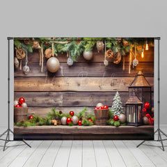 Lofaris Christmas Vibe Holiday Decorations Wooden Backdrop