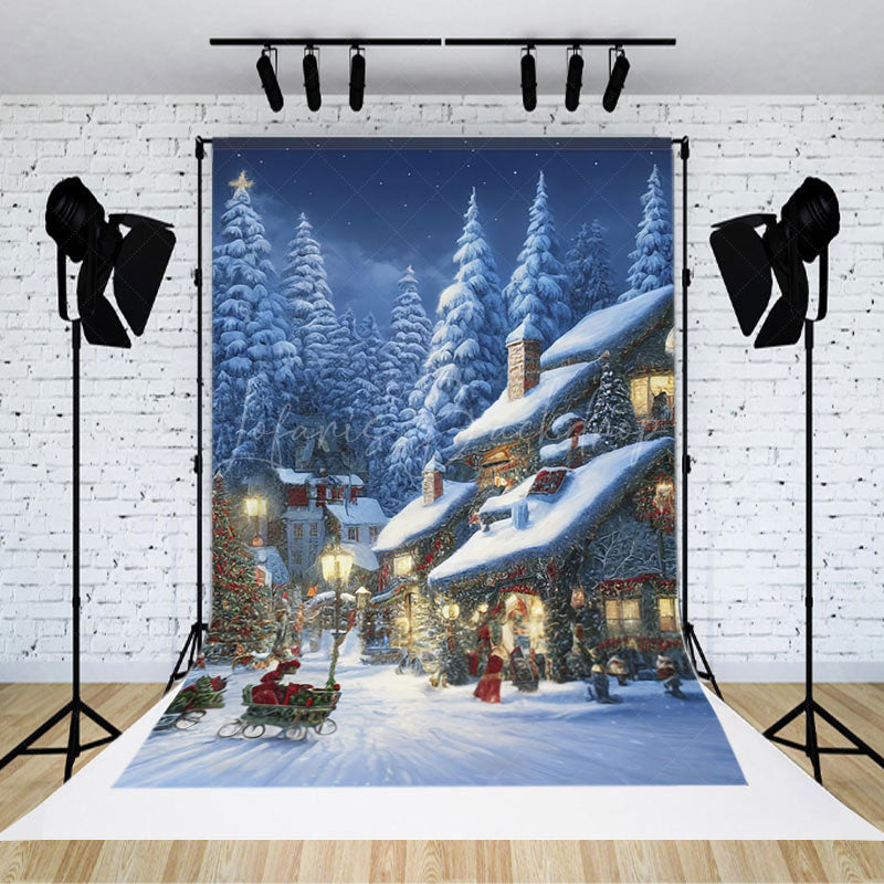 Lofaris Christmas Vibe Wild Rural Country Winter Backdrop