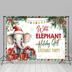 Lofaris Christmas White Elephant Gift Exchange Party Backdrop