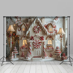 Lofaris Christmas White Fairy Tale House Room Set Backdrop