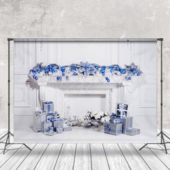 Lofaris Church White Wall Fireplace Christmas Photo Backdrop