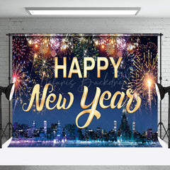 Lofaris City Night Happy New Year 2025 Photography Backdrop