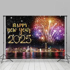 Lofaris City Night Scene 2025 New Year Party Backdrop