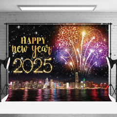 Lofaris City Night Scene 2025 New Year Party Backdrop