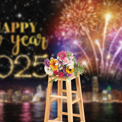 Lofaris City Night Scene 2025 New Year Party Backdrop