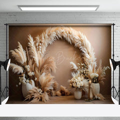 Lofaris Classic Boho Feather Arch Wall Photography Backdrop