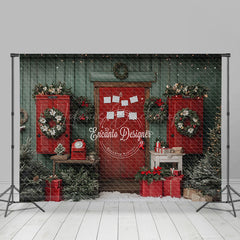 Lofaris Classic Mailbox Post Office Christmas Photo Backdrop