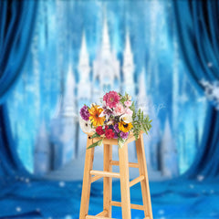 Lofaris Cold Ice World Snowy Winter Castle Cartoon Backdrop