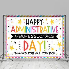 Lofaris Color Happy Administrative Professionals Day Backdrop