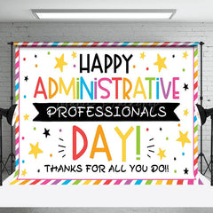 Lofaris Color Happy Administrative Professionals Day Backdrop