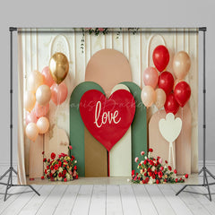 Lofaris Colorful Arch Balloon Valentines Day Room Set Backdrop